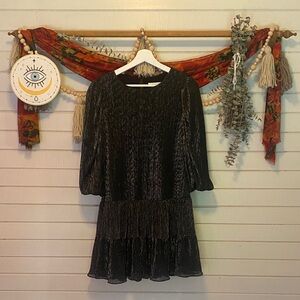 Mustard Seed Black Long Sleeve Dress